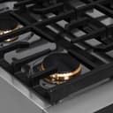 ZLINE Autograph Edition 30 in. Paramount Gas Rangetop with 4 Burners and Porcelain Cooktop in Stainless Steel with Matte Black Accents (SRTZ-30-MB) view 5