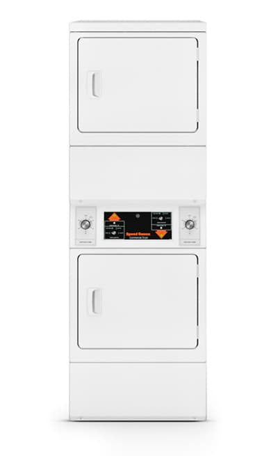 Stacked 120/240 V ELECTRIC DRYERS - 10° ANGLED Control Panel (Tall Height) - Solid Doors