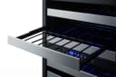 24" Wide Combination Dual-Zone Wine Cellar and 2-Drawer All-Refrigerator view 9