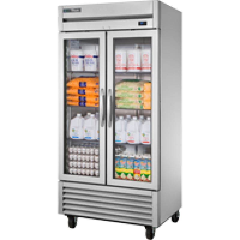 Reach-In Glass Swing Door Refrigerator with Hydrocarbon Refrigerant~Framed Glass Door Version 01
