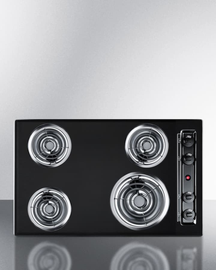 30" Wide 4-Burner Coil Cooktop