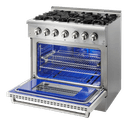 36-inch Professional Dual Fuel Liquid Propane Range view 3
