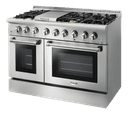 48 Inch Dual Fuel Range In Stainless Steel Professional view 2
