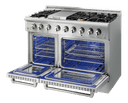 48 Inch Dual Fuel Range In Stainless Steel Professional view 3