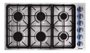 36 Inch Professional Drop-in Gas Cooktop In Stainless Steel view 1