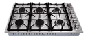 36 Inch Professional Drop-in Gas Cooktop In Stainless Steel view 2