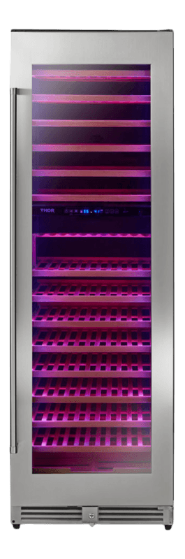 24 Inch Dual Zone Wine Cooler, 162 Wine Bottle Capacity