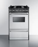 20" Wide Gas Range, Open Burners view 1