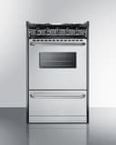 20" Wide Gas Range, Open Burners view 4