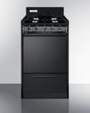 20" Wide Gas Range, Open Burners view 1