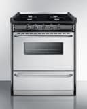 30" Wide Gas Range, Open Burners view 1