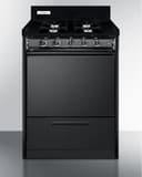 24" Wide Gas Range, Open Burners view 1