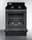 24" Wide Gas Range, Open Burners view 2