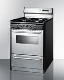 24" Wide Gas Range, Open Burners view 2