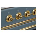 Majestic II Series 36 inch Freestanding Dual Fuel Range with Natural Gas, 6 Sealed Brass Burners, 3.5 cu. ft. Total Oven Capacity, Griddle, Convection Oven, Continuous Grates, Viewing Window, Storage Drawer, with Brass Trim view 6