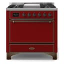 Majestic II Series 36" Dual Fuel Liquid Propane Freestanding Range view 1