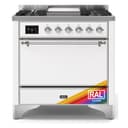 Majestic II 36 UM09FDQNS3RAC Freestanding Dual Fuel Range with 6 Sealed Burners with Griddle Single Oven with Solid Door with Chrome knobs view 1