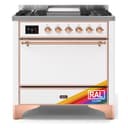 Majestic II 36 UM09FDQNS3RAP Freestanding Dual Fuel Range with 6 Sealed Burners with Griddle Single Oven with Solid Door with Copper knobs view 1