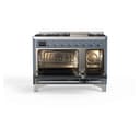 Majestic II Series 48 inch Freestanding Dual Fuel Range with Liquid Propane, 8 Sealed Brass Burners, Double Ovens, 5.02 cu. ft. Total Oven Capacity, Griddle, Convection Oven, Continuous Grates, Viewing Window, Warming Drawer, with Chrome Trim view 3