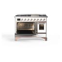 Majestic II 48 UM12FDNS3RAP Freestanding Dual Fuel Range with 8 Sealed Burners with Griddle Double Oven with Triple Glass Door with Copper knobs view 7
