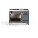 Majestic II Series 48 inch Freestanding Dual Fuel Range with Natural Gas, 7 Sealed Brass Burners, Double Ovens, 5.02 cu. ft. Total Oven Capacity, Griddle, Convection Oven, Continuous Grates, Warming Drawer, with Copper Trim view 4