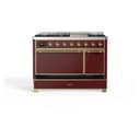 Majestic II Series 48 inch Freestanding Dual Fuel Range with Liquid Propane, 8 Sealed Brass Burners, Double Ovens, 5.02 cu. ft. Total Oven Capacity, Griddle, Convection Oven, Continuous Grates, Warming Drawer, with Brass Trim view 6