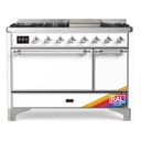 Majestic II 48 UM12FDQNS3RAC Freestanding Dual Fuel Range with 8 Sealed Burners with Griddle Double Oven with Solid Door with Chrome knobs view 1