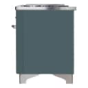 Majestic II Series 60 inch Freestanding Dual Fuel Range with Natural Gas, 9 Sealed Brass Burners, Double Ovens, 5.02 cu. ft. Total Oven Capacity, Griddle, Convection Oven, Continuous Grates, Viewing Window, Storage Drawer, with Chrome Trim view 9