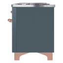 Majestic II Series 60 inch Freestanding Dual Fuel Range with Liquid Propane, 9 Sealed Brass Burners, Double Ovens, 5.02 cu. ft. Total Oven Capacity, Griddle, Convection Oven, Continuous Grates, Viewing Window, Storage Drawer, with Copper Trim view 9