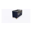 Majestic II Series 60 inch Freestanding Dual Fuel Range with Natural Gas, 9 Sealed Brass Burners, Double Ovens, 5.02 cu. ft. Total Oven Capacity, Griddle, Convection Oven, Continuous Grates, Viewing Window, Warming Drawer, with Brass Trim view 4