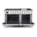 Majestic II 60 UM15FDNS3RAC Freestanding Dual Fuel Range with 9 Sealed Burners with Griddle Double Oven with Triple Glass Door with Chrome knobs view 2