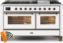 Majestic II Series 60" Dual Fuel Liquid Propane Freestanding Range view 1
