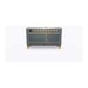 Majestic II Series 60 inch Freestanding Dual Fuel Range with Liquid Propane, 9 Sealed Brass Burners, Double Ovens, 5.02 cu. ft. Total Oven Capacity, Griddle, Convection Oven, Continuous Grates, Warming Drawer, with Brass Trim view 2