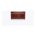 Majestic II Series 60 inch Freestanding Dual Fuel Range with Liquid Propane, 9 Sealed Brass Burners, Double Ovens, 5.02 cu. ft. Total Oven Capacity, Griddle, Convection Oven, Continuous Grates, Warming Drawer, with Brass Trim view 2