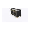 Majestic II Series 60 inch Freestanding Dual Fuel Range with Natural Gas, 9 Sealed Brass Burners, Double Ovens, 5.02 cu. ft. Total Oven Capacity, Griddle, Convection Oven, Continuous Grates, Warming Drawer, with Brass Trim view 5