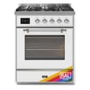Majestic II 30 UM30DNE3RAC Freestanding Dual Fuel Range with 5 Sealed Burners Single Oven with Triple Glass Door with Chrome knobs view 1