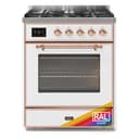 Majestic II 30 UM30DNE3RAP Freestanding Dual Fuel Range with 5 Sealed Burners Single Oven with Triple Glass Door with Copper knobs view 1