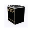 Majestic II Series 30 inch Freestanding Dual Fuel Range with Liquid Propane, 5 Sealed Brass Burners, 4 cu. ft. Total Oven Capacity, Convection Oven, Continuous Grates, Storage Drawer, with Brass Trim view 5