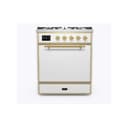 Majestic II 30 UM30DQNE3RAG Freestanding Dual Fuel Range with 5 Sealed Burners Single Oven with Solid Door with Brass knobs view 2