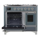 Majestic II Series 40 inch Freestanding Dual Fuel Range with Natural Gas, 6 Sealed Brass Burners, Double Ovens, 3.82 cu. ft. Total Oven Capacity, Griddle, Convection Oven, Continuous Grates, Viewing Window, Warming Drawer, with Chrome Trim view 4