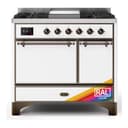 Majestic II 40 UMD10FDQNS3RAB Freestanding Dual Fuel Range with 6 Sealed Burners with Griddle Double Oven with Solid Door with Bronze knobs view 1