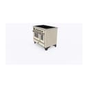 Majestic II Series 40 inch Freestanding Electric Induction Range with 6 Elements, Smoothtop Cooktop, 3.82 cu. ft. Total Oven Capacity, Convection Oven, Viewing Window, Warming Drawer, with Bronze Trim view 5