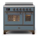 Majestic II Series 40 inch Freestanding Electric Induction Range with 6 Elements, Smoothtop Cooktop, 3.82 cu. ft. Total Oven Capacity, Convection Oven, Viewing Window, Storage Drawer, with Bronze Trim view 1