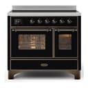 Majestic II Series 40 inch Freestanding Electric Induction Range with 6 Elements, Smoothtop Cooktop, 3.82 cu. ft. Total Oven Capacity, Convection Oven, Viewing Window, Warming Drawer, with Bronze Trim view 1