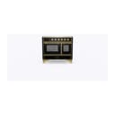 Majestic II Series 40 inch Freestanding Electric Induction Range with 6 Elements, Smoothtop Cooktop, 3.82 cu. ft. Total Oven Capacity, Convection Oven, Viewing Window, Warming Drawer, with Brass Trim view 2