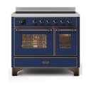 Majestic II Series 40 inch Freestanding Electric Induction Range with 6 Elements, Smoothtop Cooktop, 3.82 cu. ft. Total Oven Capacity, Convection Oven, Viewing Window, Warming Drawer, with Bronze Trim view 1