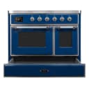 Majestic II Series 40 inch Freestanding Electric Induction Range with 6 Elements, Smoothtop Cooktop, 3.82 cu. ft. Total Oven Capacity, Convection Oven, Viewing Window, Warming Drawer, with Chrome Trim view 6