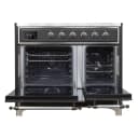 Majestic II Series 40 inch Freestanding Electric Induction Range with 6 Elements, Smoothtop Cooktop, 3.82 cu. ft. Total Oven Capacity, Convection Oven, Viewing Window, Warming Drawer, with Chrome Trim view 4