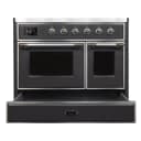 Majestic II Series 40 inch Freestanding Electric Induction Range with 6 Elements, Smoothtop Cooktop, 3.82 cu. ft. Total Oven Capacity, Convection Oven, Viewing Window, Warming Drawer, with Chrome Trim view 7