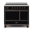 Majestic II Series 40 inch Freestanding Electric Induction Range with 6 Elements, Smoothtop Cooktop, 3.82 cu. ft. Total Oven Capacity, Convection Oven, Warming Drawer, with Bronze Trim view 1